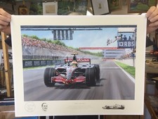 ‘Three, Two, Won Lewis Hamilton Canadian GP 2007 Unsigned Print Tony Smith