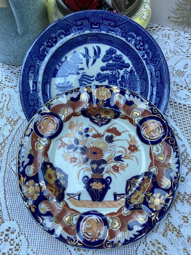 Antique dinner plates - antique, wm