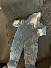 Marks And Spencer Baby Boy Snow Suit Velour 9-12months