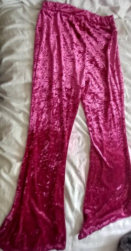 Ladies red velvet look - , flared