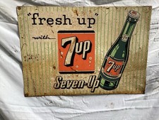7up Metal Sign 1960 Vintage