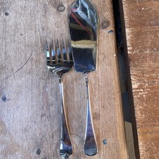 silver plated fish servers