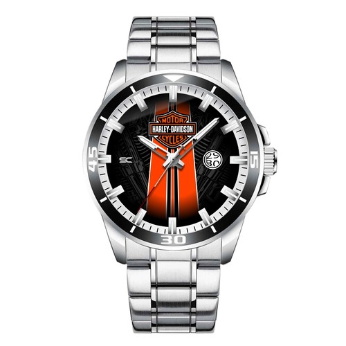 Stainless steel wrist watch - steel,