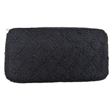 Vintage Beaded Purse Bag black Clutch evening small Susan Handbags London 