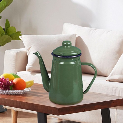 Enamel tea kettle vintage - enamel,