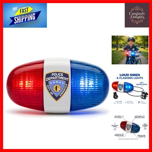 Bright kids police bike siren - police,