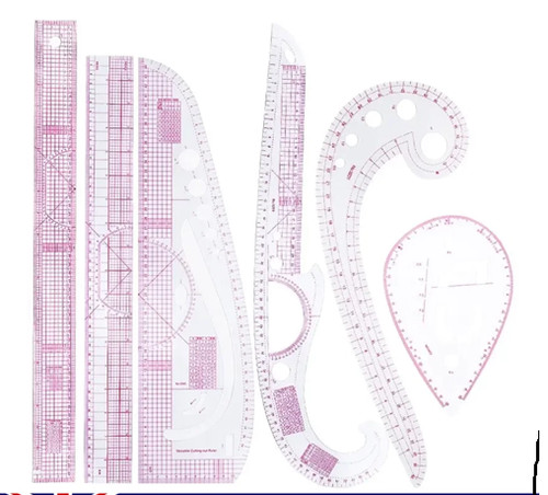 Piece french curve ruler - curve,