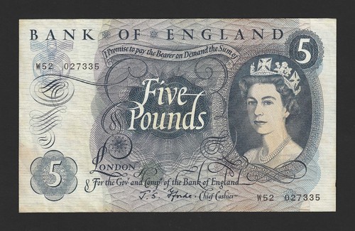 Boe old banknote - £5,