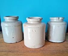 3 Antique Stoneware Glazed