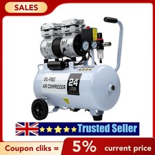 24 Litre Air Compressor Low Noise 1600 PR Oil Free 9.6 CFM 80 L/min 118 PSI