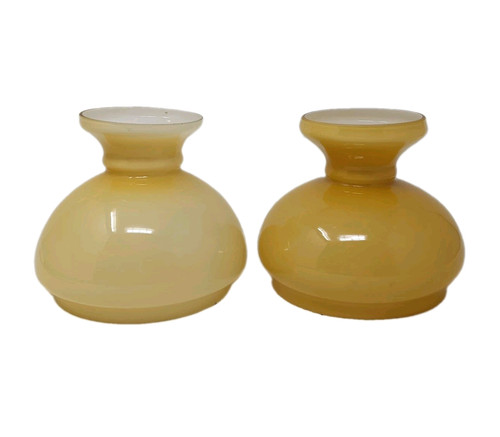 Antique opaline glass oil lamp - opaline,