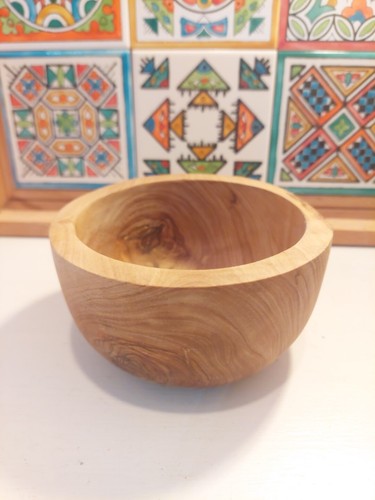 Olive wood bowl serving - wood,