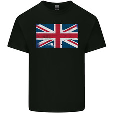 Distressed Union Jack Flag Great Britain Mens Light Cotton T-Shirt