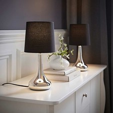 2 x Touch Table Lamps 34cm