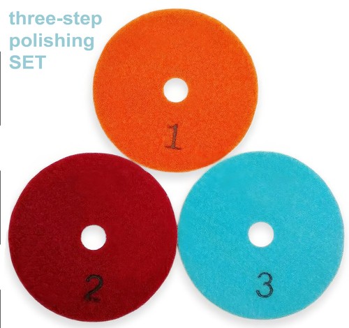 Three step polishing - three-step, wet