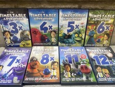 8 The Times Tables Adventure DVDs 3-8 11-12 Fun Interactive Way to Learn Songs