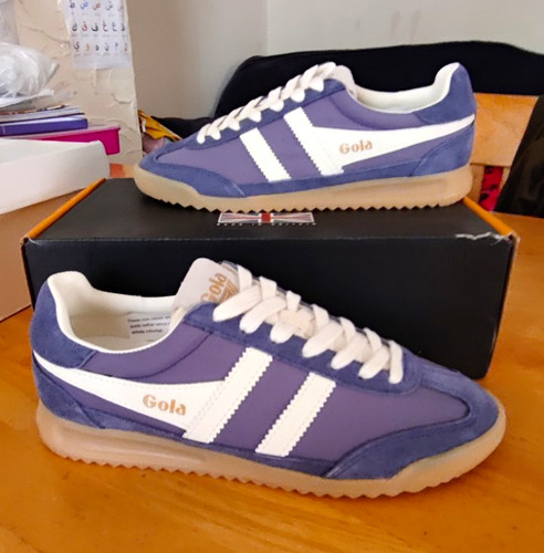 Gola blue white low top - blue/white,