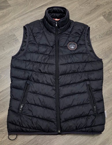 Napapijri black gilet puffer - black,