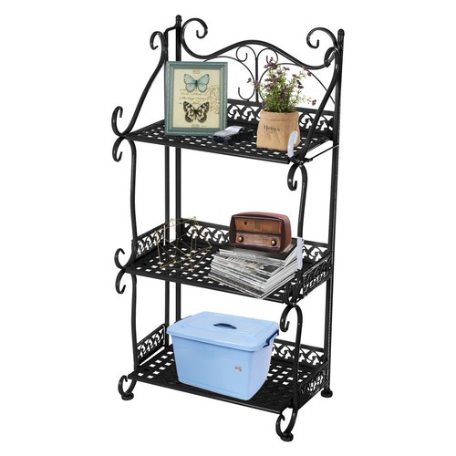 Tier folding metal - 3, bookshelf