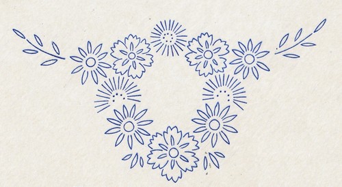 Vintage embroidery transfer - vintage,
