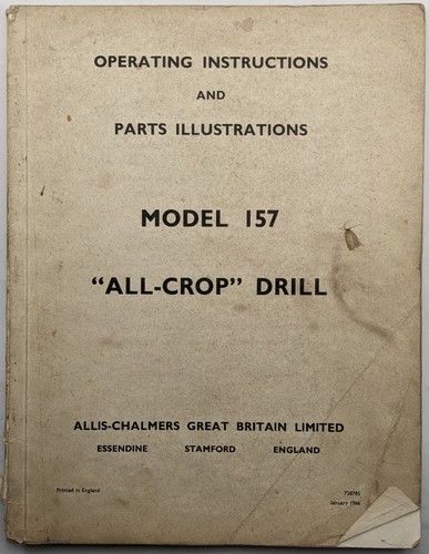 Allis chalmers model 157 all - model,