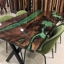 60"x36" Green Epoxy Dining