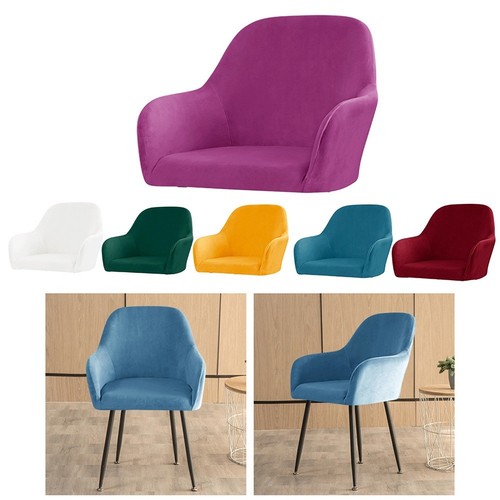 Purple plush high armchair