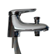 Mono Bath Shower Mixer Bathroom Tap Chrome Finish Modern Style Roca Monojet-N