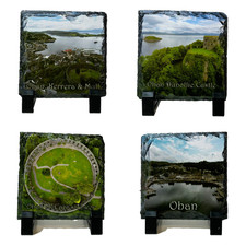 Oban Views Slate Coasters Set or Single | Scottish Highlands Souvenir Gifts