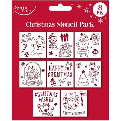 Christmas plastic stencils - plastic, x