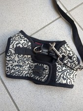 Puppia Harness and Lead Size L Silver and Black
