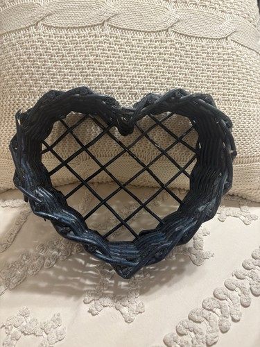Heart shaped wicker basket - heart,