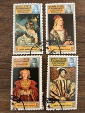 South Arabian Federation. Famous Paintings. 5,10,15 And20fils. MNH With Cancels