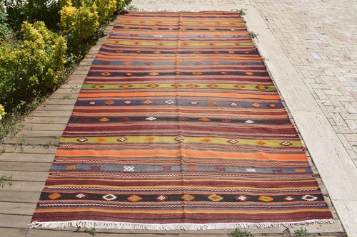 Turkish kilim 6x12 handwoven - turkish,