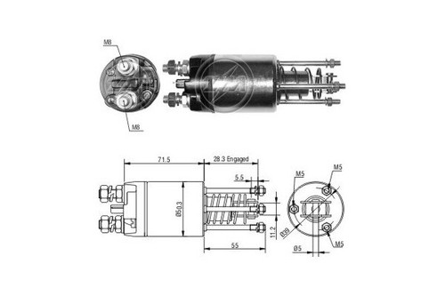 Solenoid switch starter for - switch,,