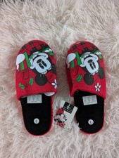 New With Tags Disney Ladies Red Minnie Mouse Mule Slippers. Size Large. 7 / 8.