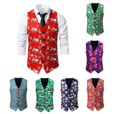 Mens Christmas Waistcoat Slim