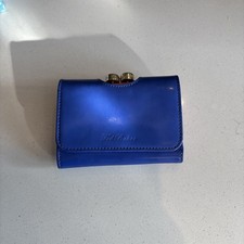 Ted Baker Maggye Bow Bobble Matinee Purse In Blue Patent Leather