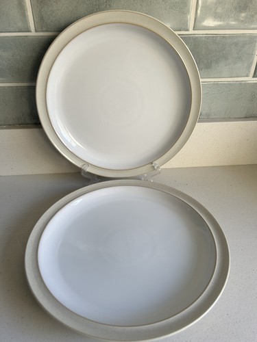 Denby linen dinner plates - x,