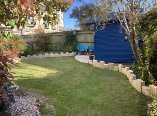 Garden lawn edging sleeper - lawn, edging,