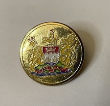 Vintage 1970’s Hong Kong Lapel Pin Or Pin Badge With The Coat Of Arms