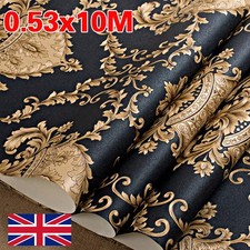 10M Roll Luxury Black Gold