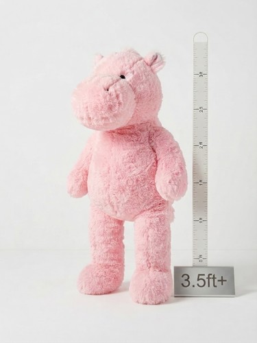 Giant pink hippo plush toy - hippo,