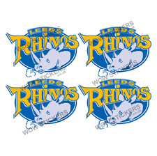 Leeds Rhinos Rugby Stickers Laptop Car Van Window (Choose size/Quantity)