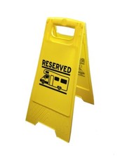 Motorhome Campervan Yellow Reserved Pitch Board Sign - Caravan Campsite