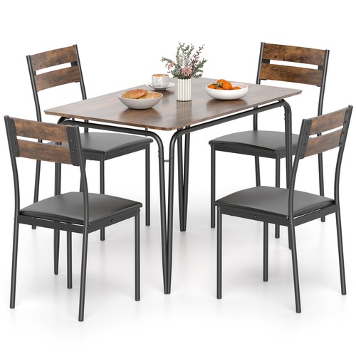 Gymax piece dining table set - table,