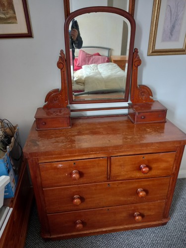Victorian pine dressing table