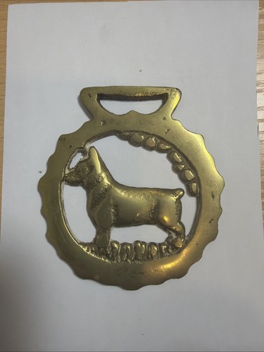 Horse brass welsh - horse, corgi