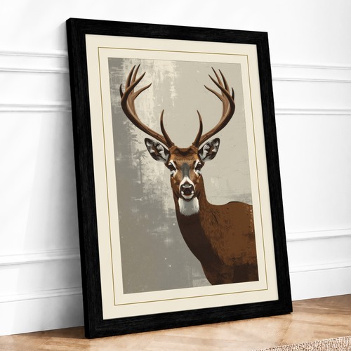 Stag profile rustic - stag, in