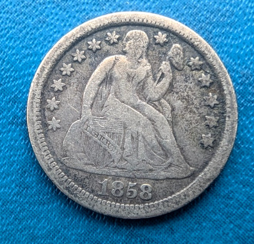 1858 usa seated liberty - 1858, p